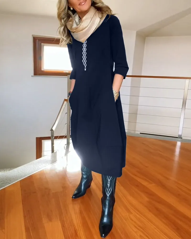 Elegant Midi Dress | Chic & Comfortable
