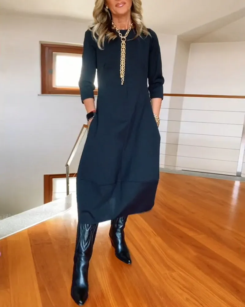 Elegant Midi Dress | Chic & Comfortable