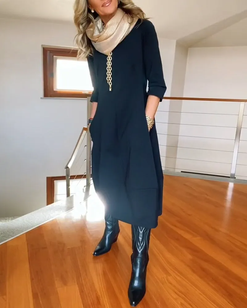 Elegant Midi Dress | Chic & Comfortable