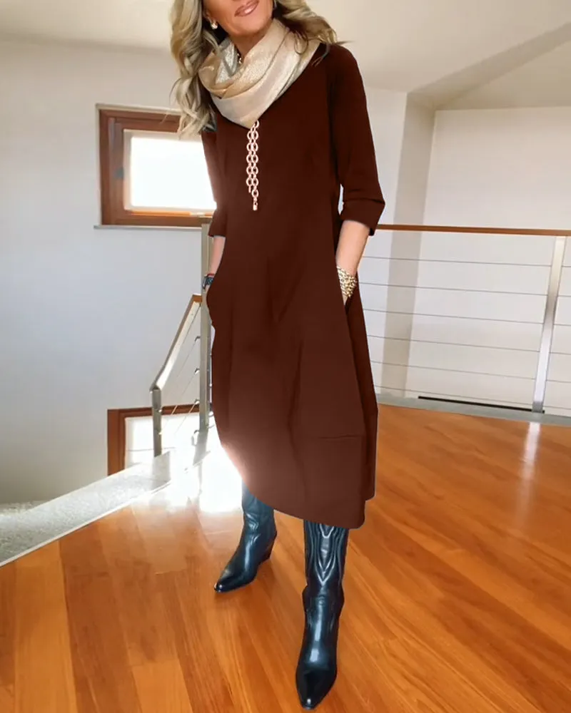 Elegant Midi Dress | Chic & Comfortable