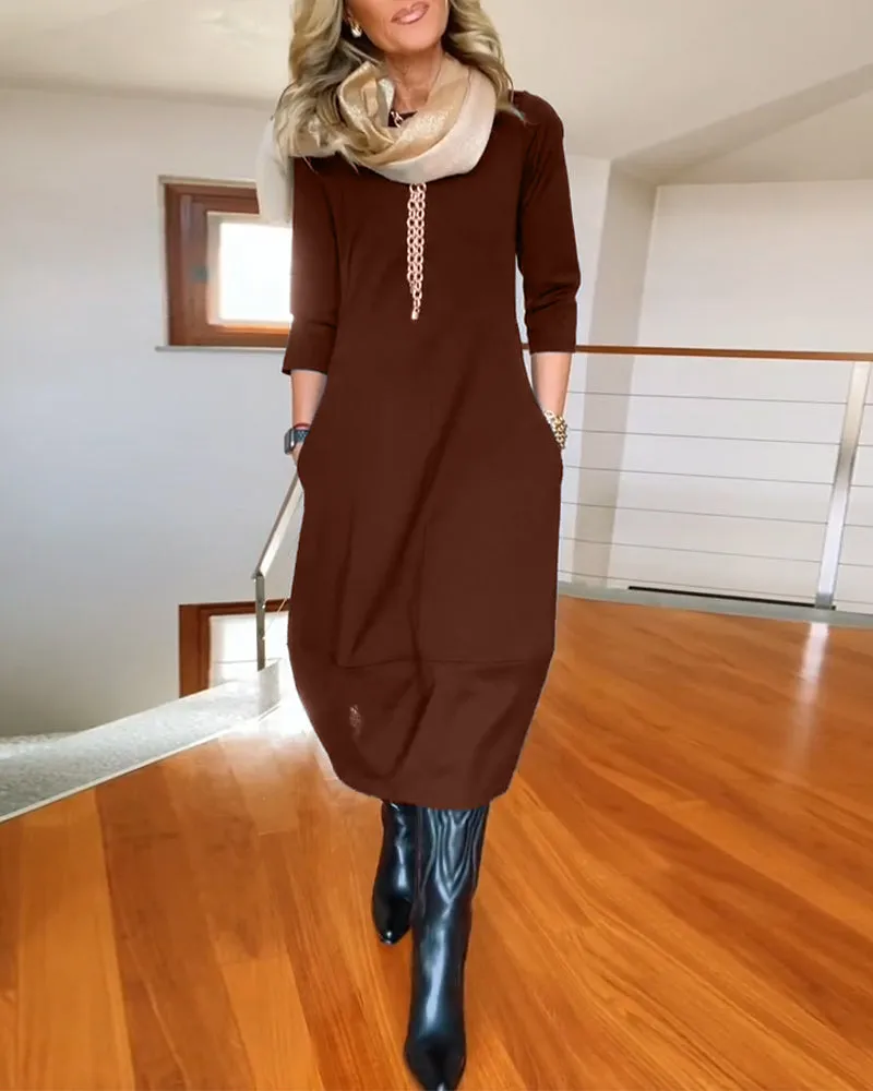 Elegant Midi Dress | Chic & Comfortable
