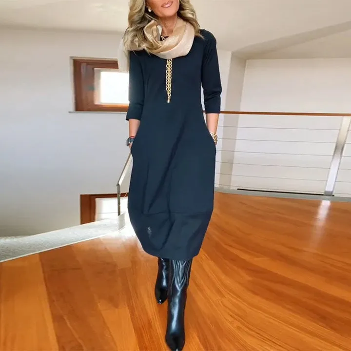 Elegant Midi Dress | Chic & Comfortable