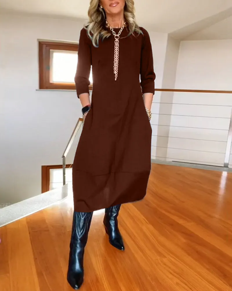 Elegant Midi Dress | Chic & Comfortable