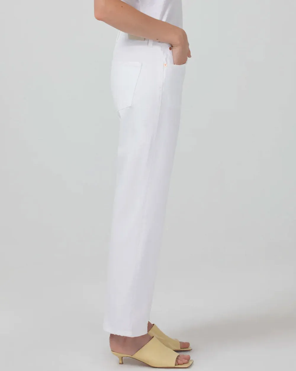 Emery Straight Crop Jean in Seashell