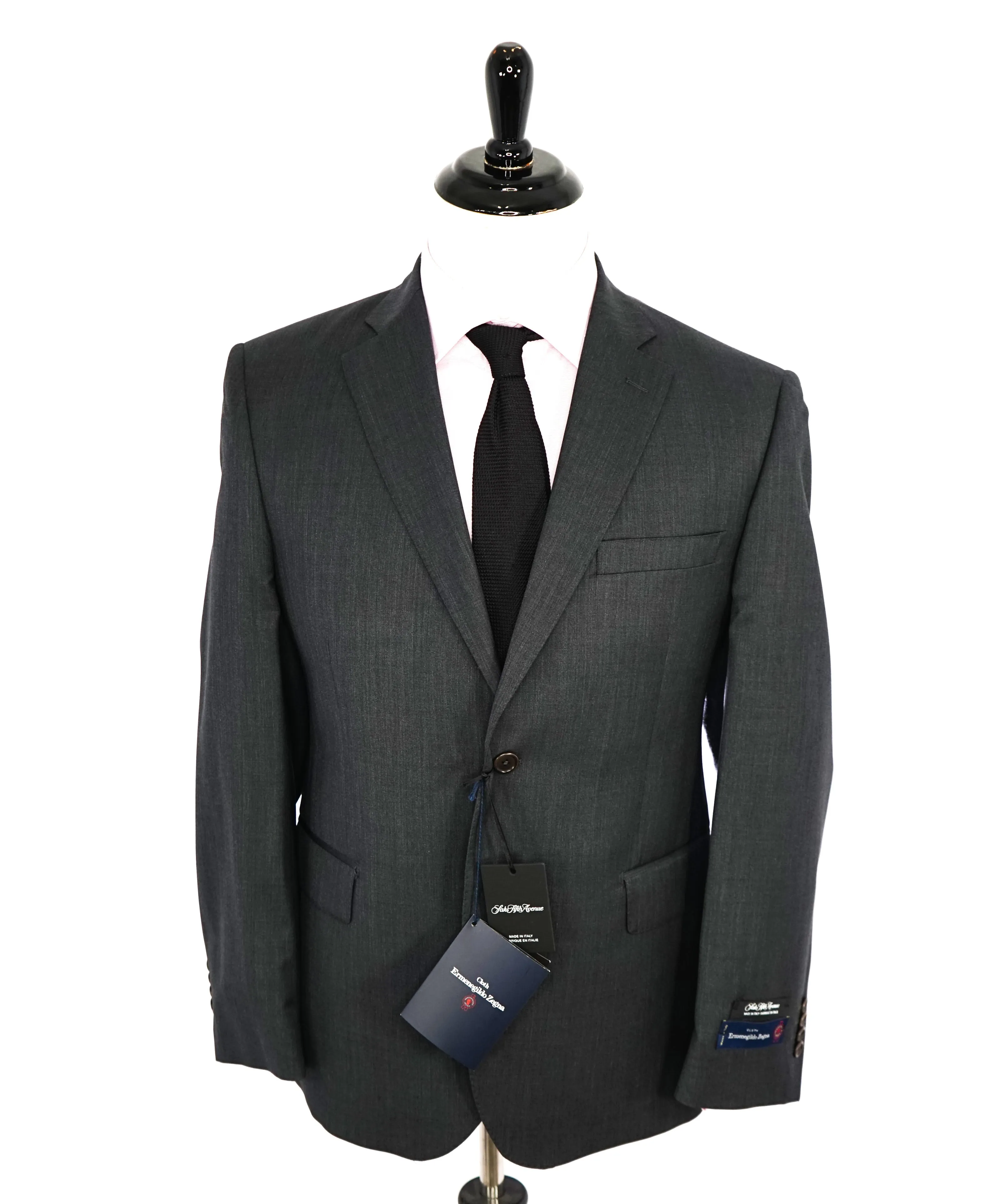 ERMENEGILDO ZEGNA - "Classic" SAKS FIFTH AVENUE *SILK* Gray Suit - 40R