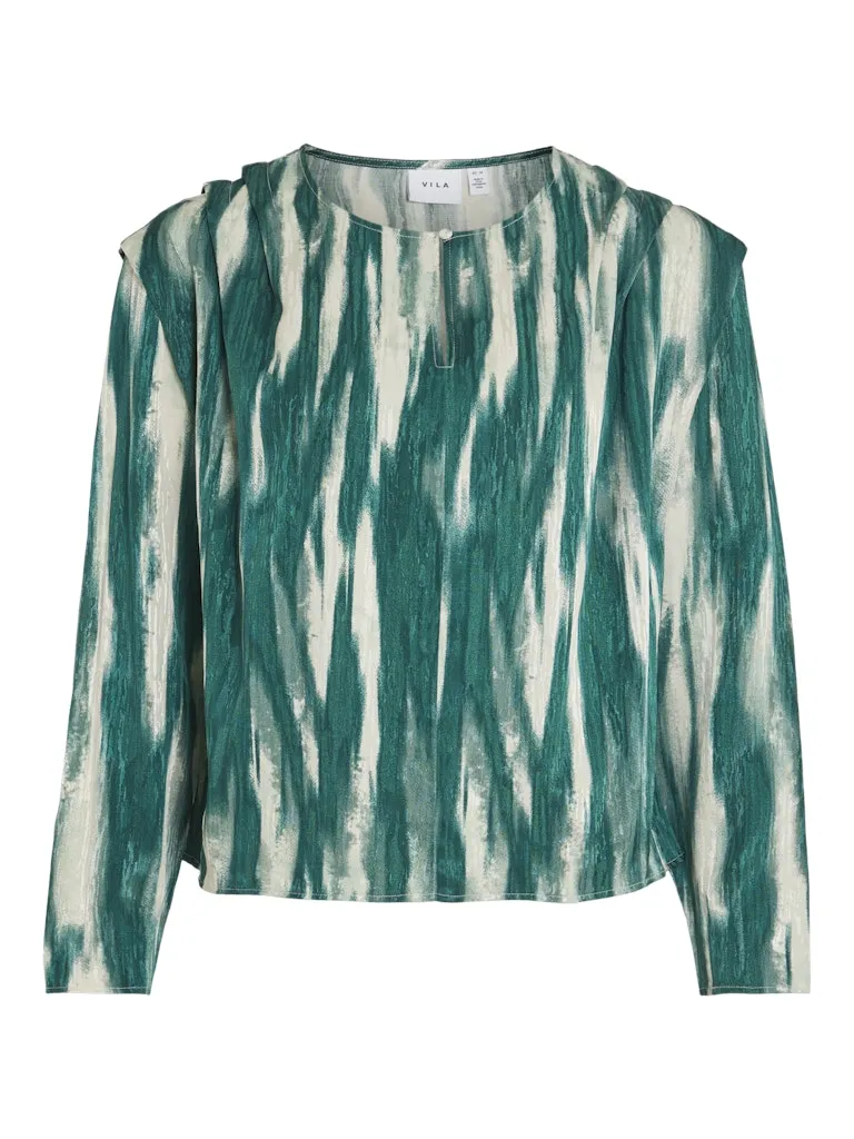 Exina Round Neck Top | Rain Forest