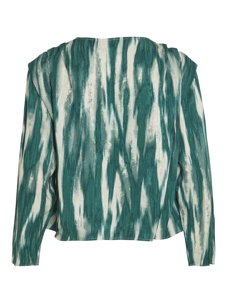 Exina Round Neck Top | Rain Forest