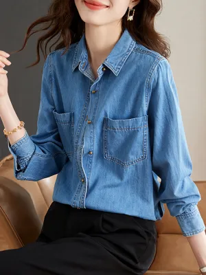 Fabianne Shirt | Casual Long Sleeve Denim Shirt