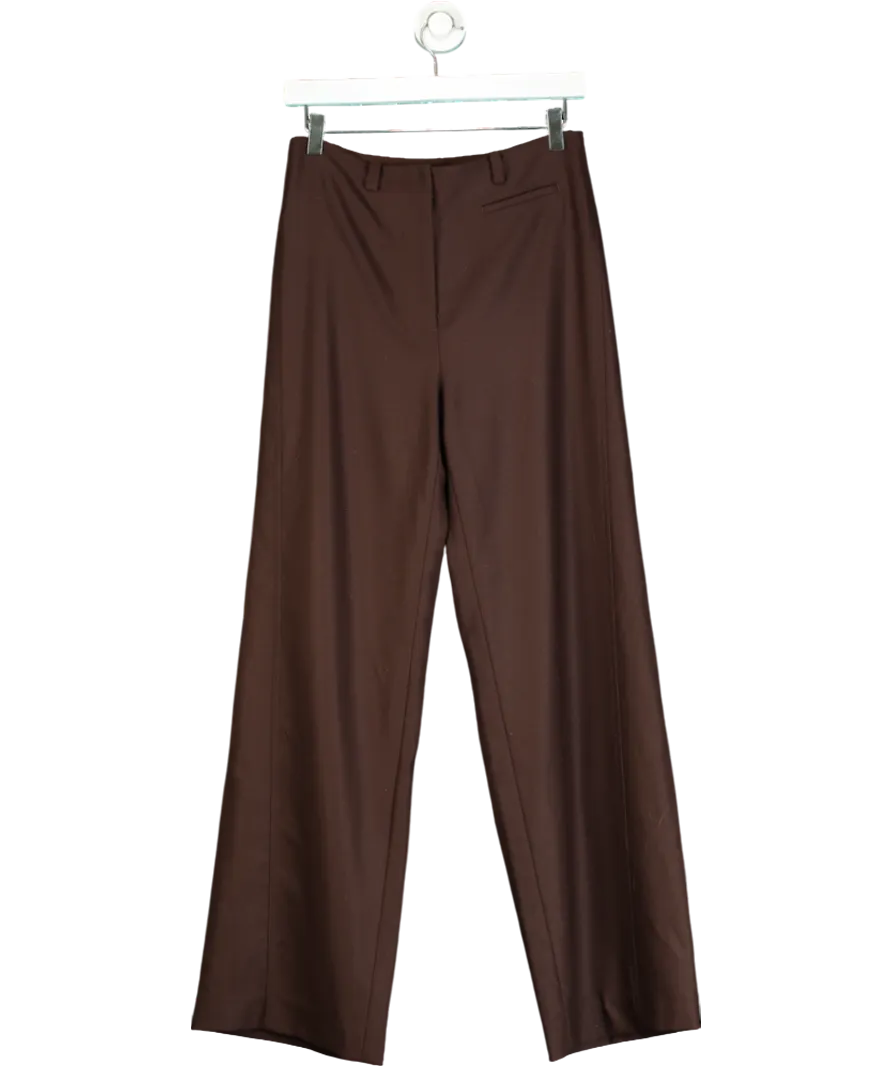 Fabrique Brown Gal Trousers In Fine Wool UK S