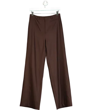 Fabrique Brown Gal Trousers In Fine Wool UK S