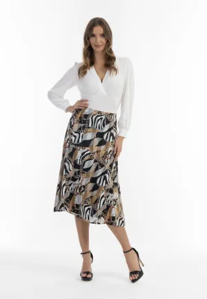 faina Women's Midi Skirt With All-Over Print