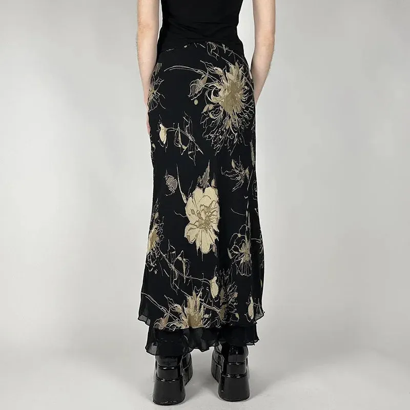 Fairycore Dark Fairy Midi Skirt