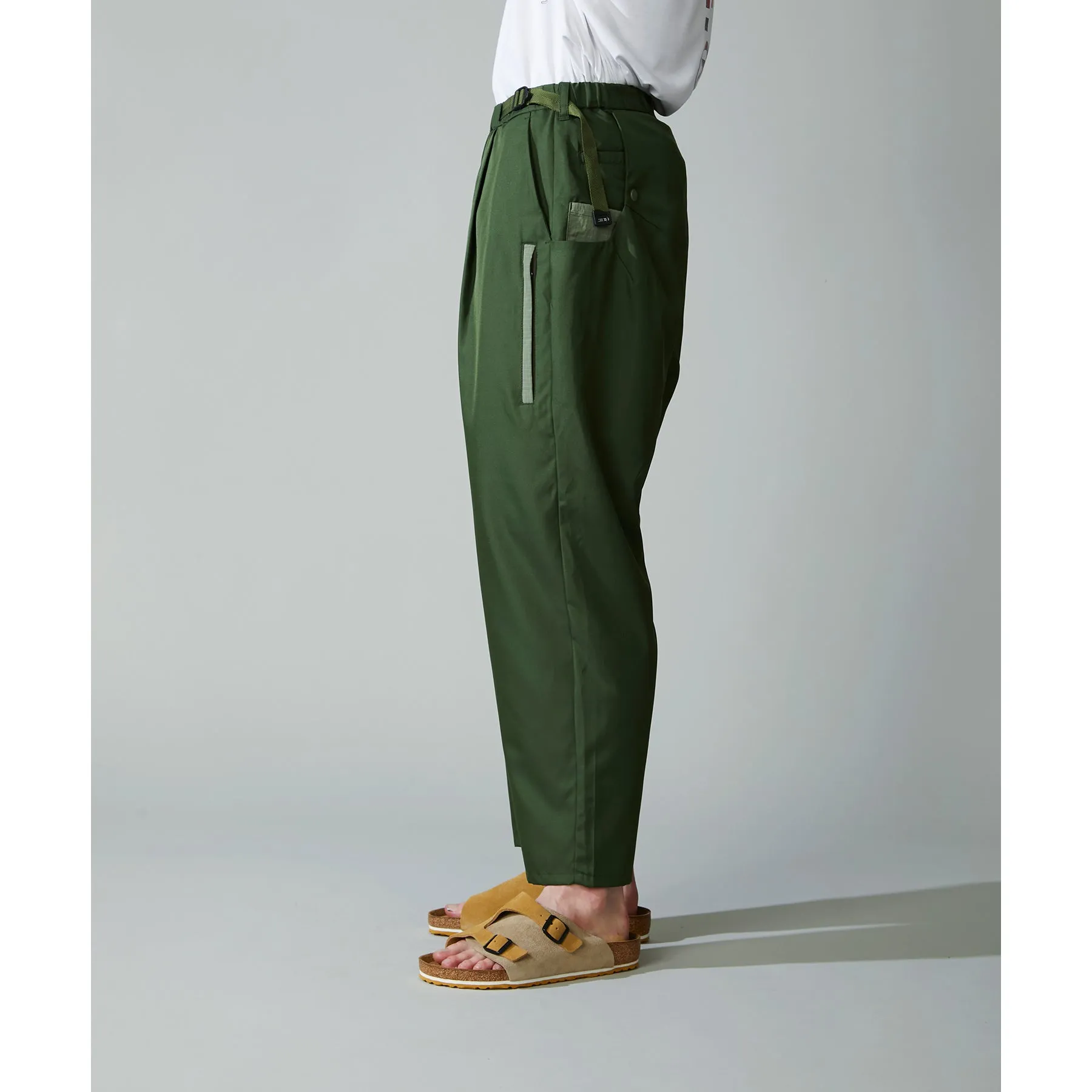 F/CE Men Coolsilver Balloon Cropped Pants Olive