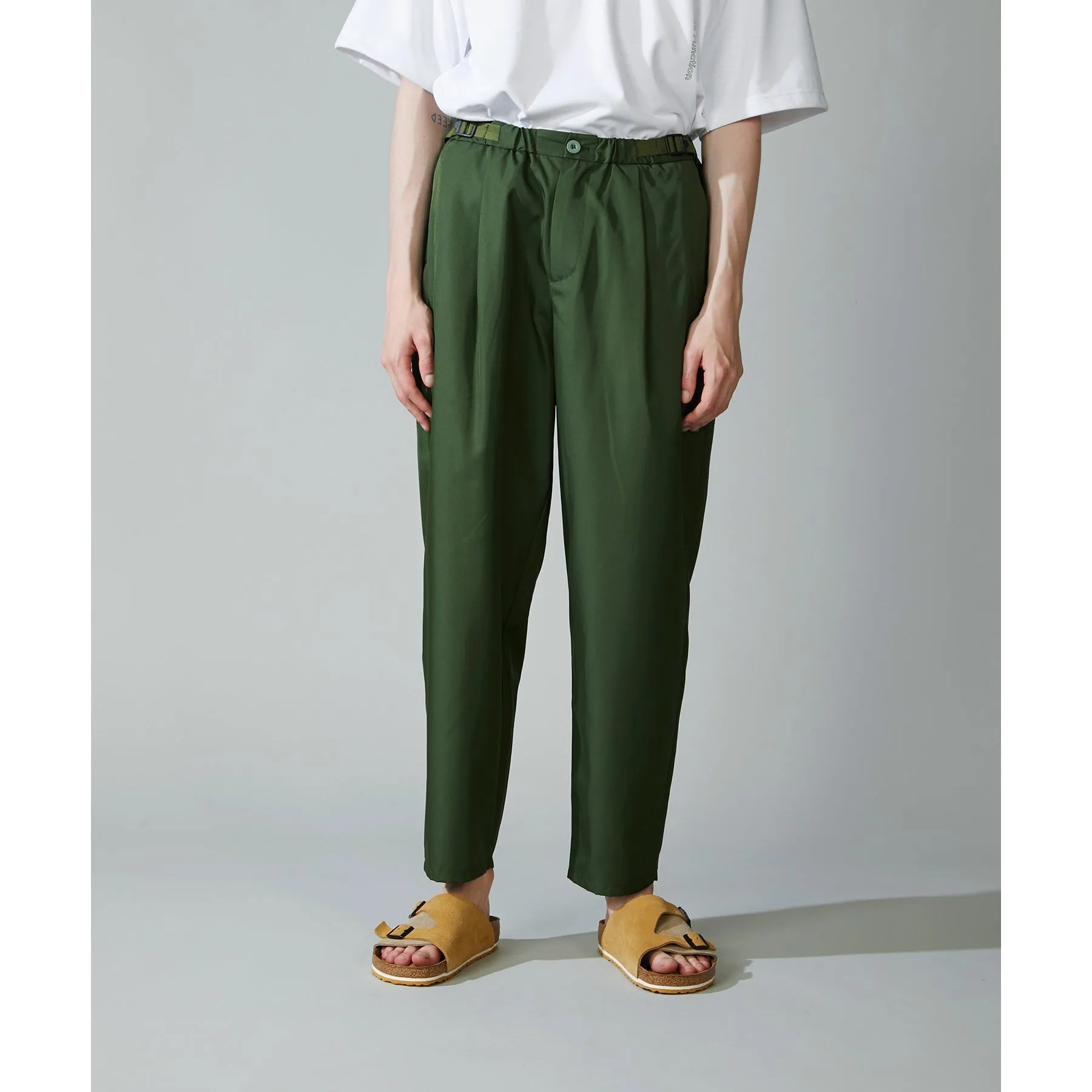 F/CE Men Coolsilver Balloon Cropped Pants Olive