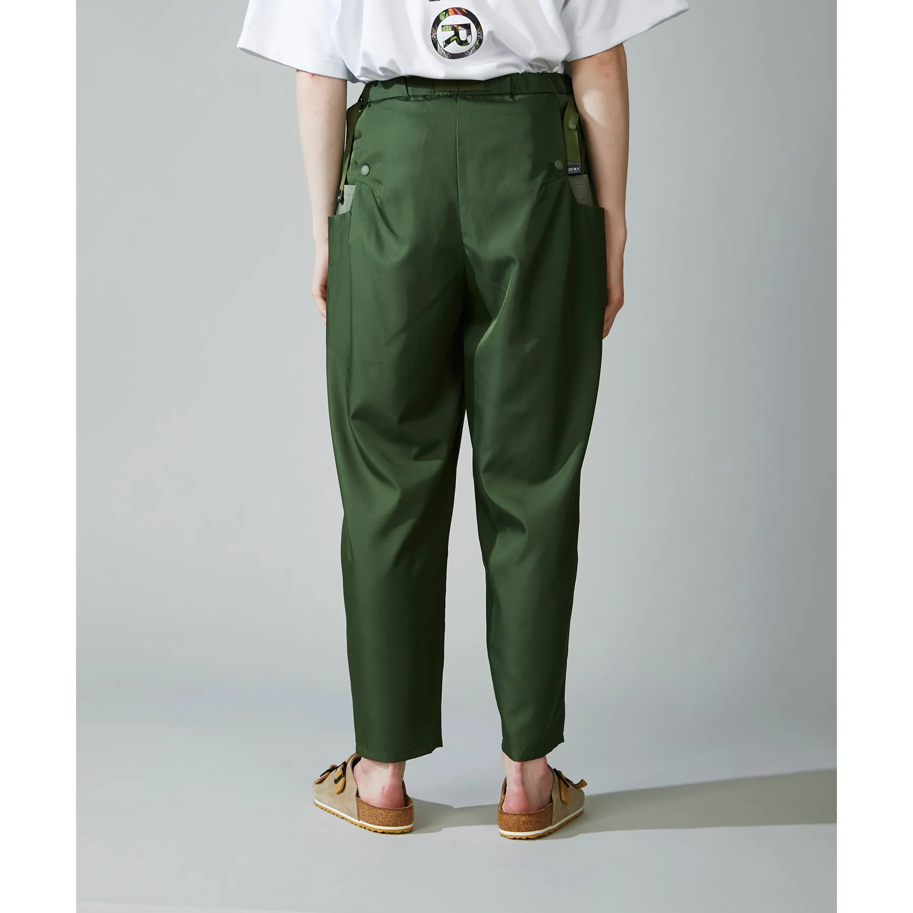 F/CE Men Coolsilver Balloon Cropped Pants Olive