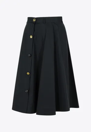 Flared Buttoned Skirt