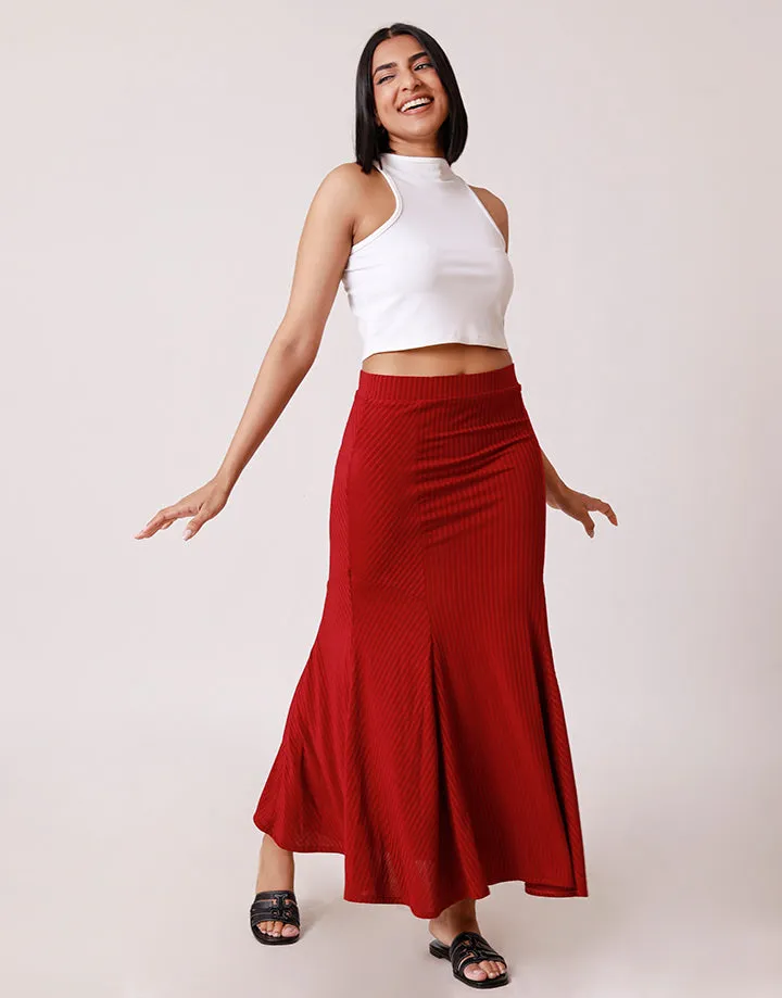 Flared Panel Godet Skirt