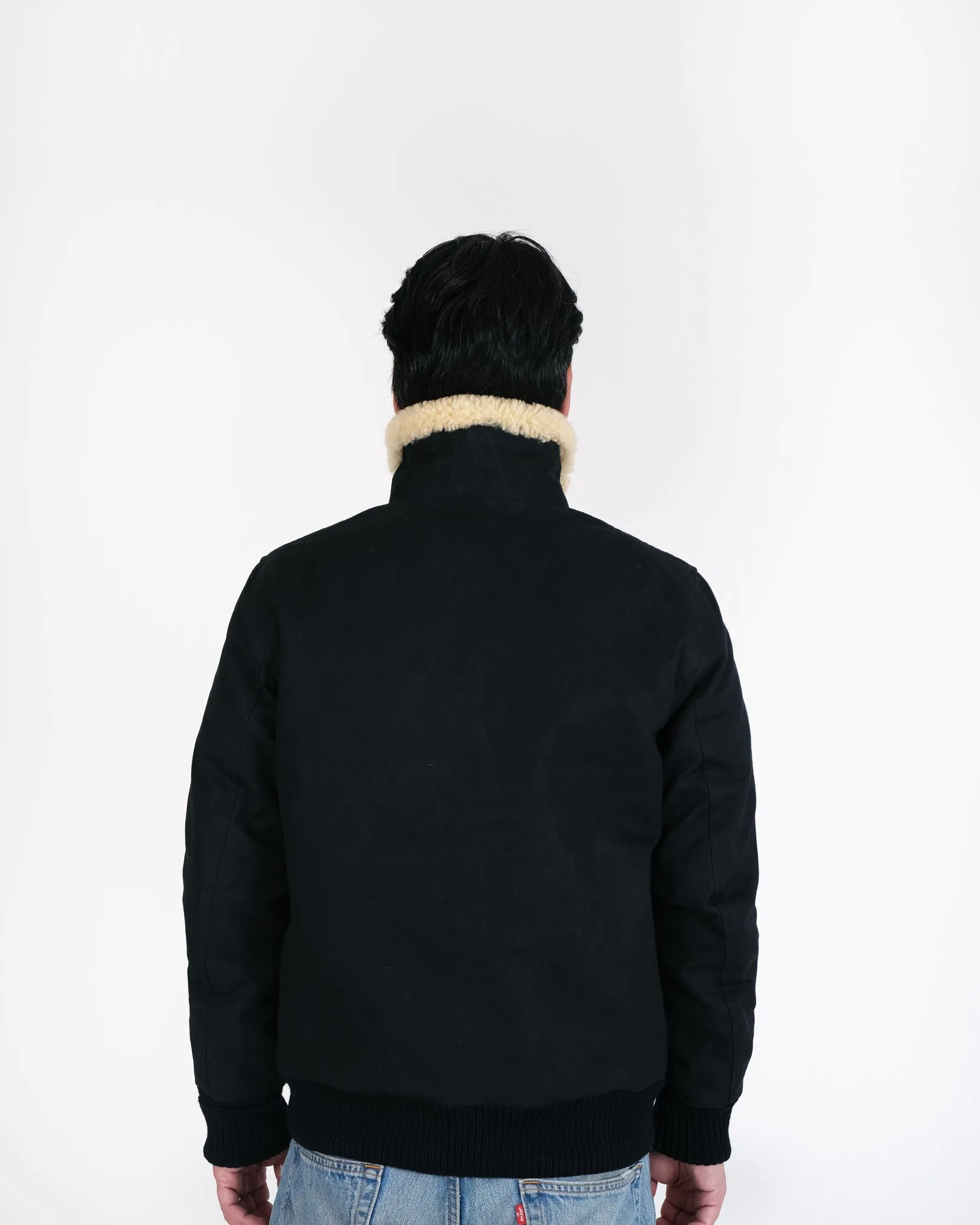 Flyer's Club Jacket - Waxed Canvas Black / Gold