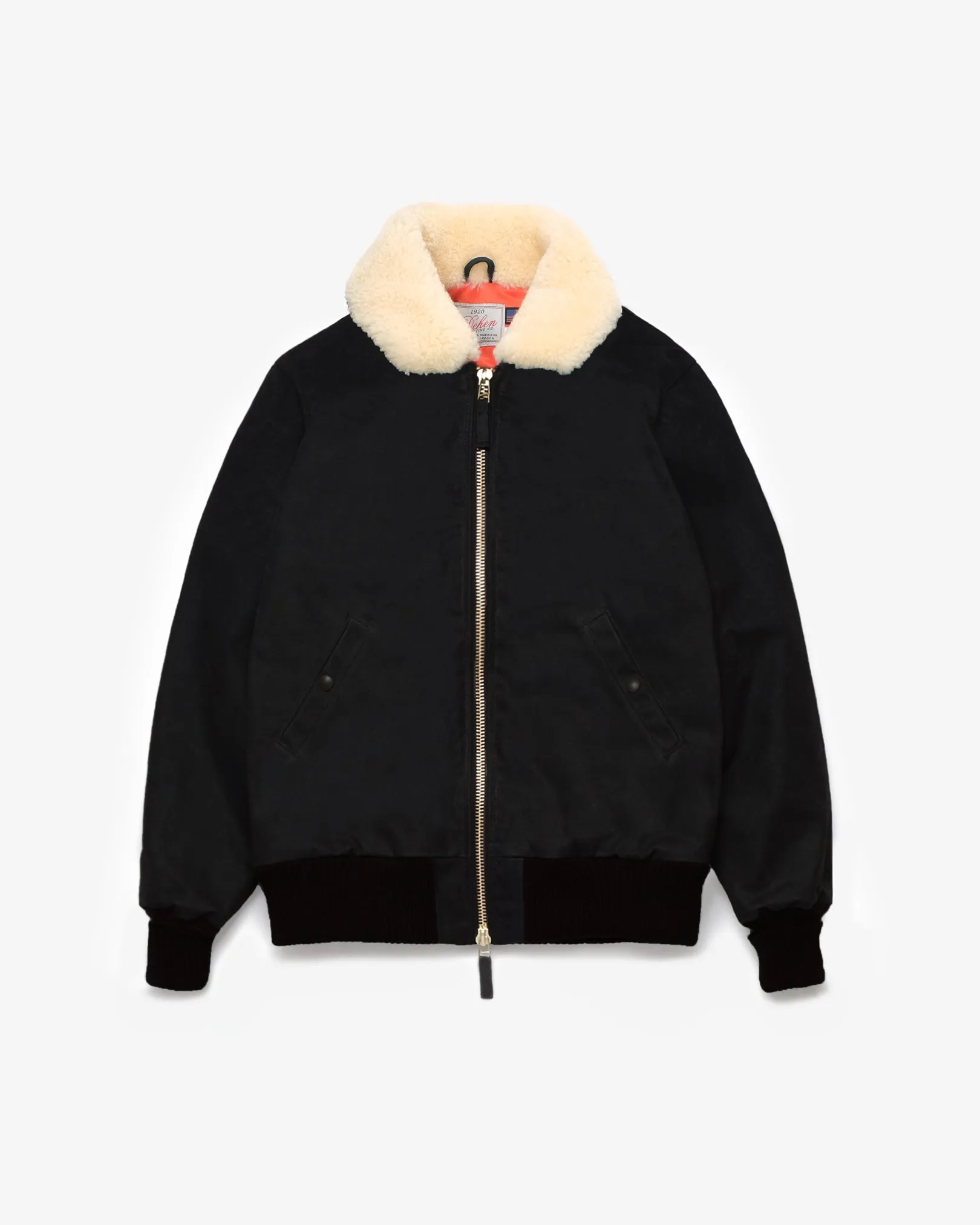 Flyer's Club Jacket - Waxed Canvas Black / Gold