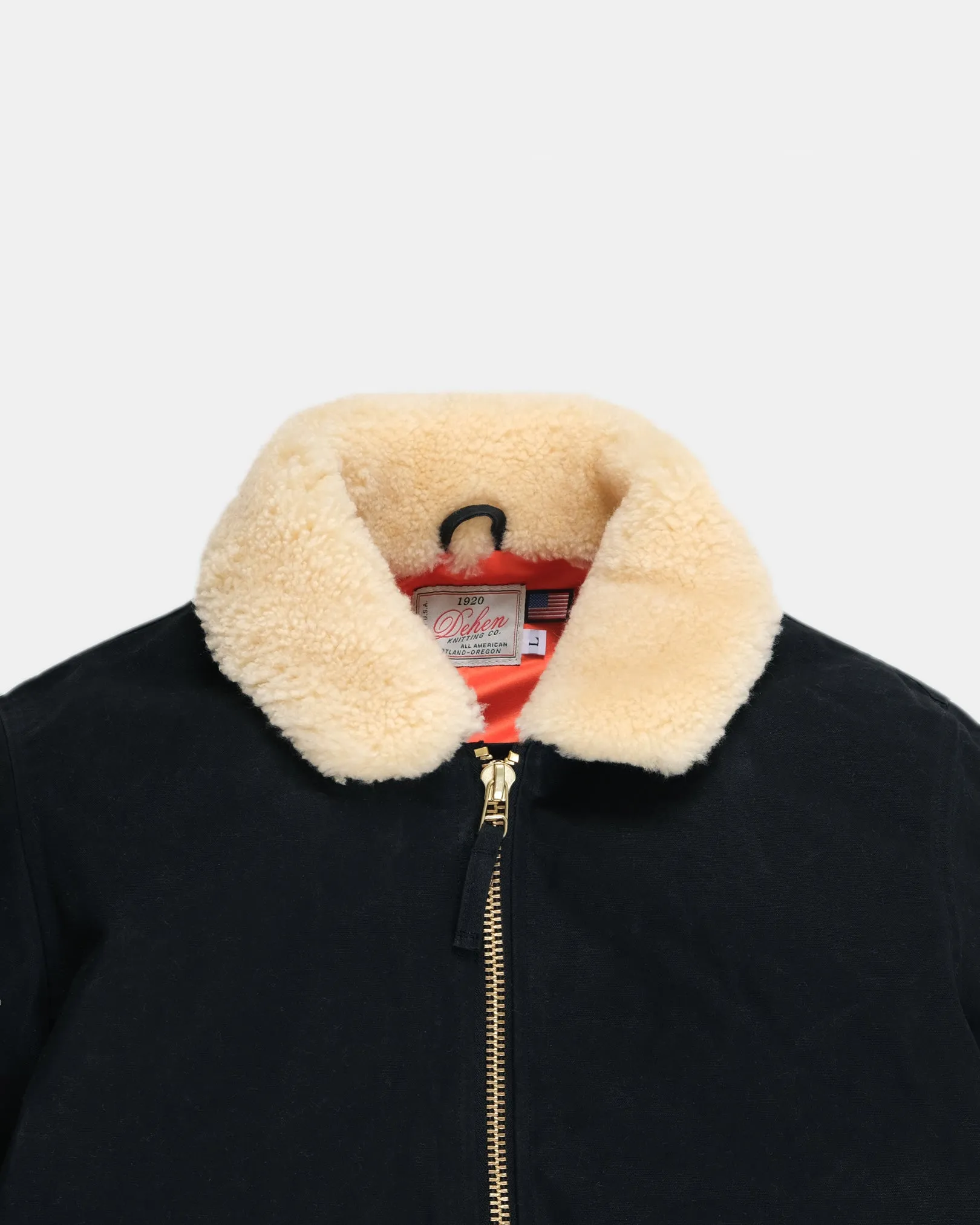 Flyer's Club Jacket - Waxed Canvas Black / Gold