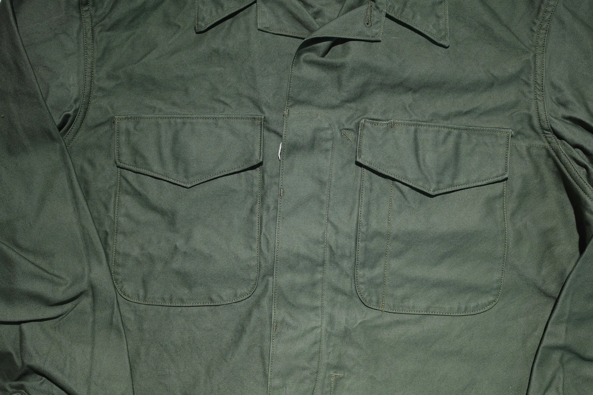 Freewheelers Military Back Satin "Combat Utility Jacket" (Olive Green)