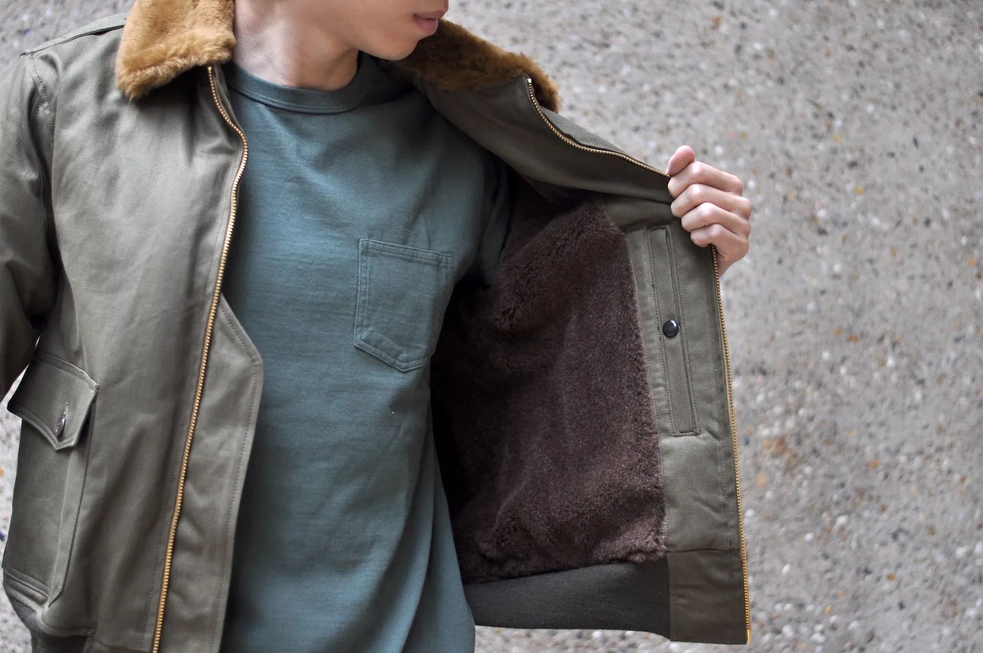 Freewheelers "Type B-10" Civilian Jacket (Dark Olive)
