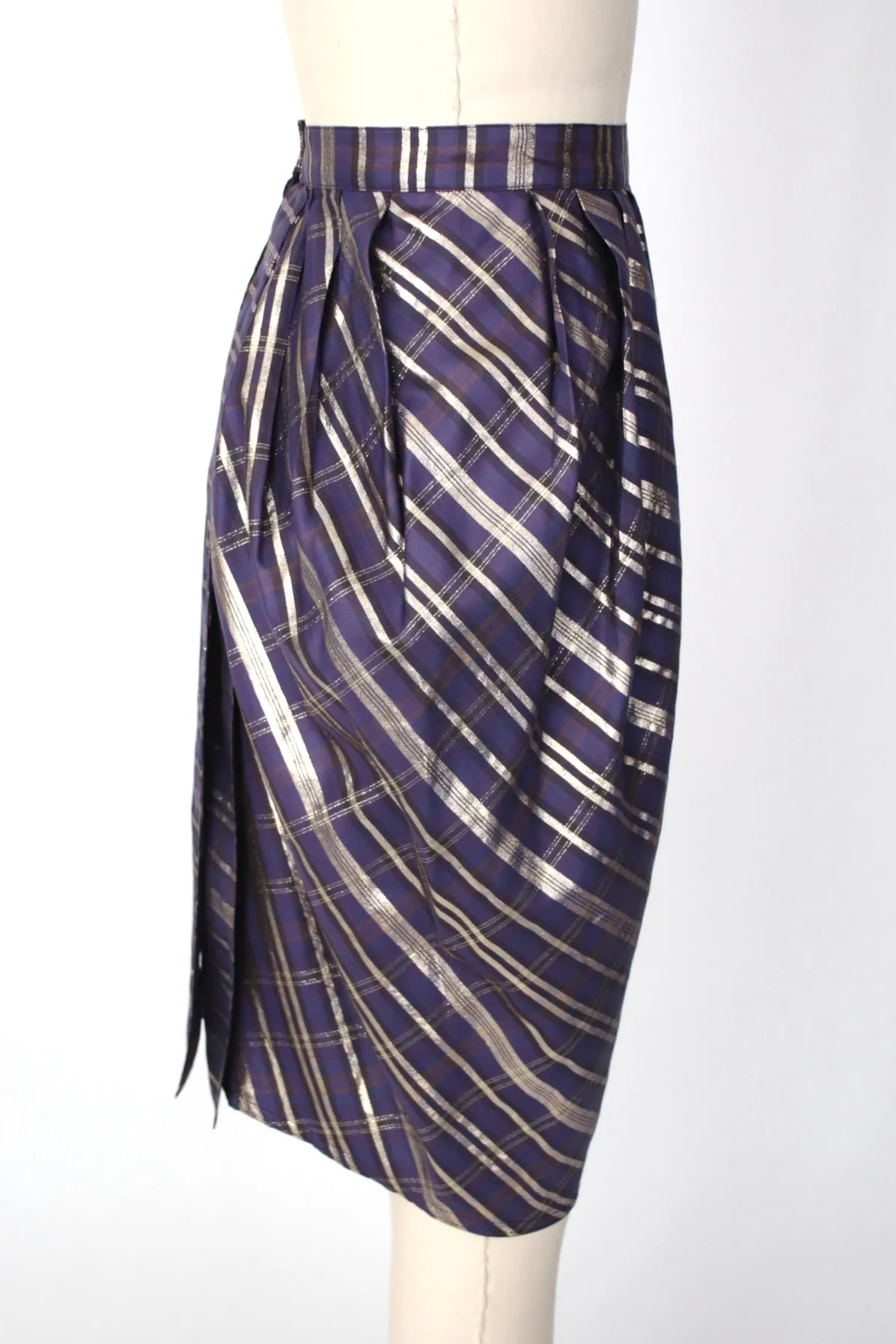 Gianni Versace Metallic Tartan Pant Set
