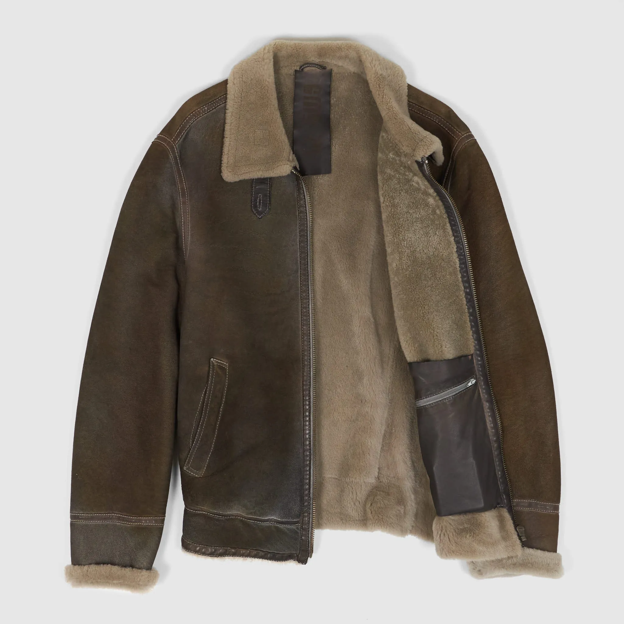 Gimo's Lambskin B-3 Bomber Leather Jacket