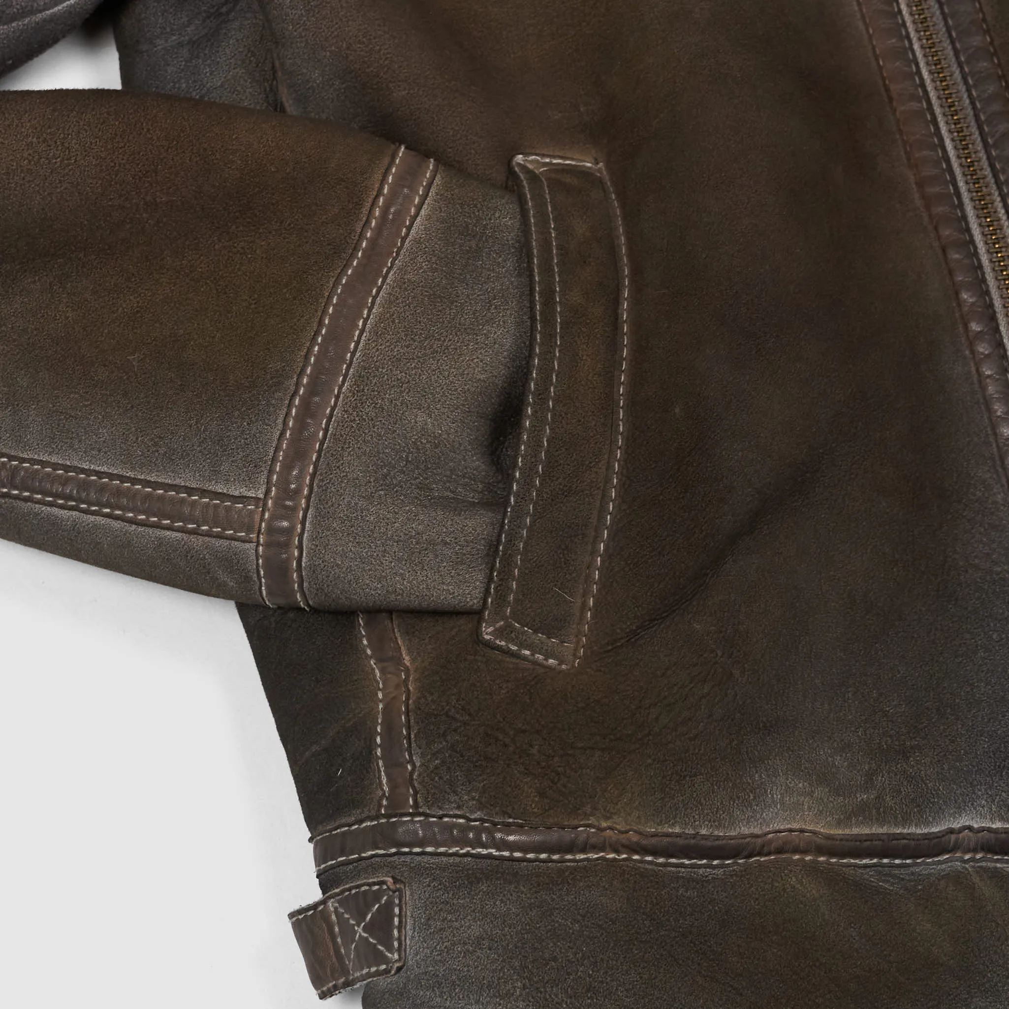 Gimo's Lambskin B-3 Bomber Leather Jacket