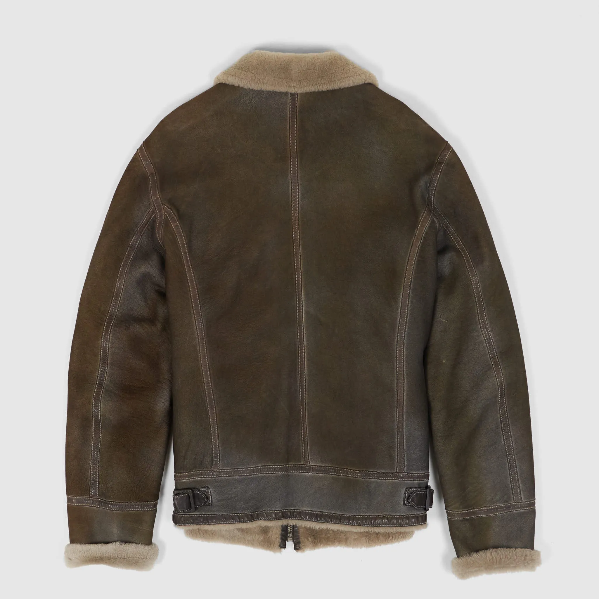 Gimo's Lambskin B-3 Bomber Leather Jacket