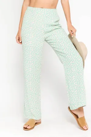 Green Floral Pants