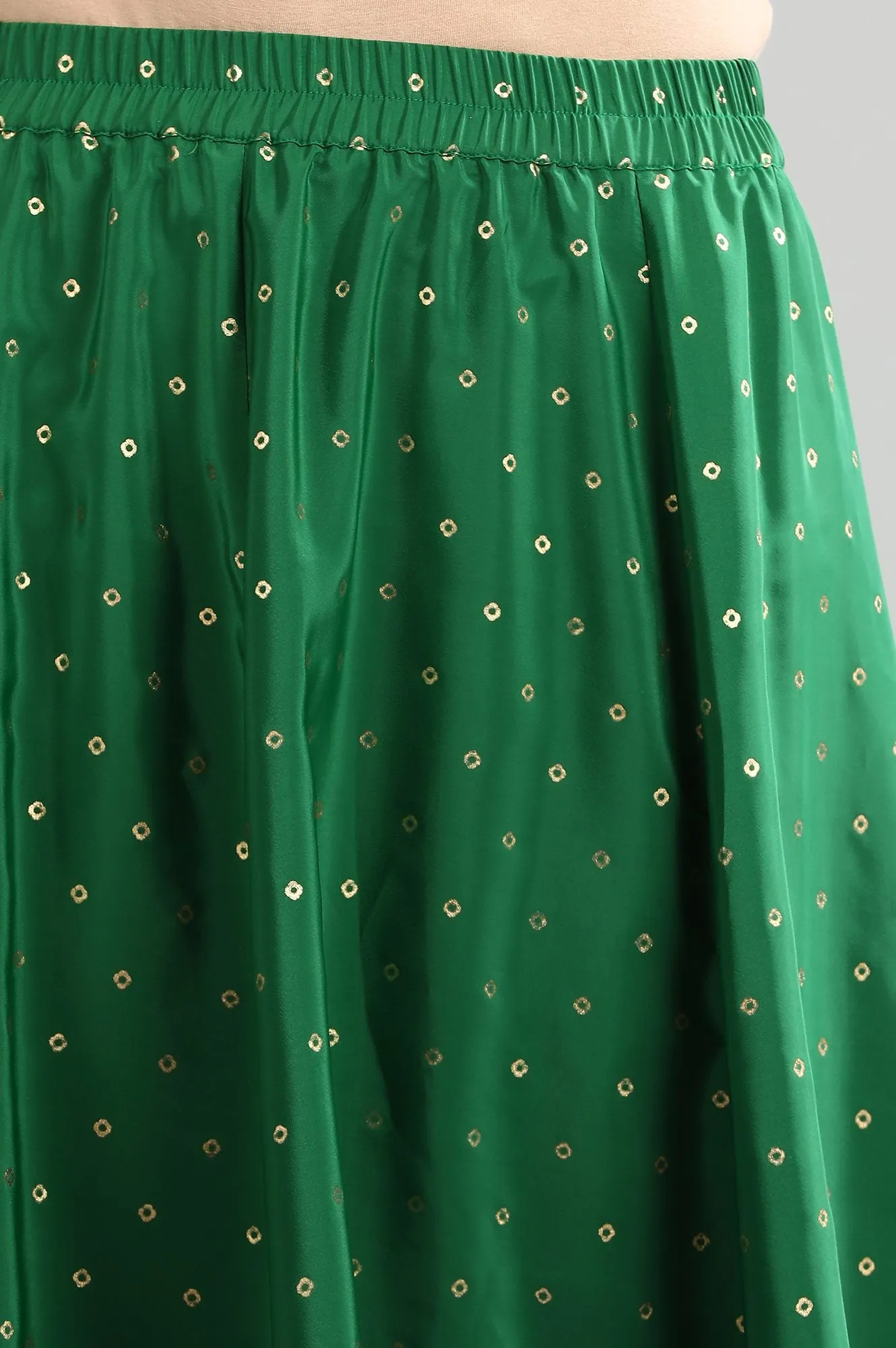 Green Printed Skirt