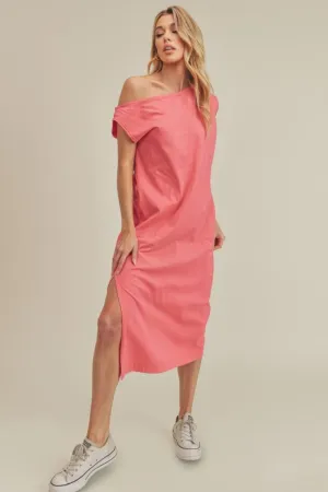 Hazel Blues® |  Aemi   Co Side Slit Round Neck Sleeveless Midi Dress