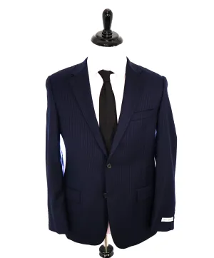 HICKEY FREEMAN - Iconic Blue Stripe Wool "Milburn ii" Suit Made In USA - 40R