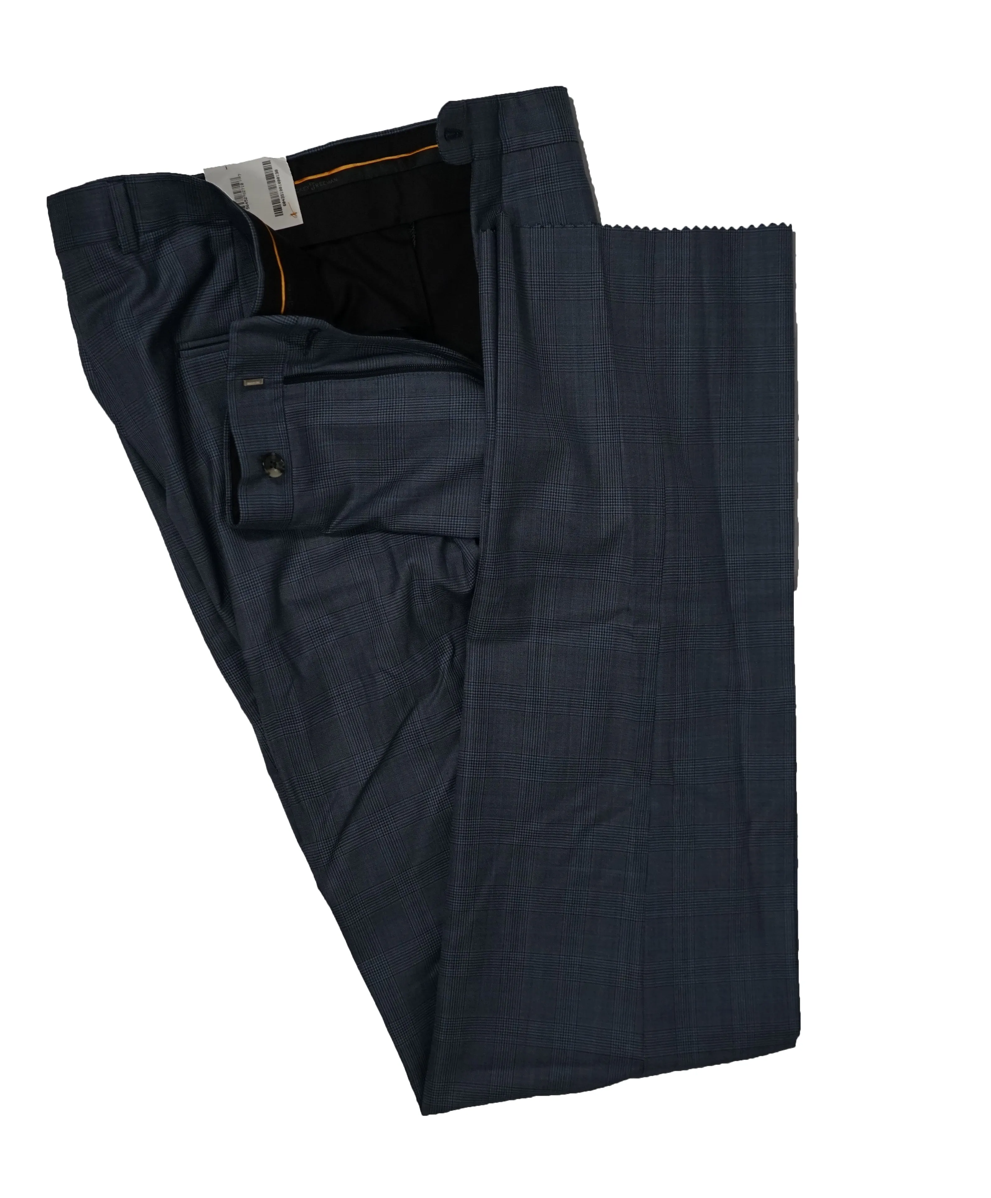HICKEY FREEMAN / LORO PIANA - Super 150’s Wool/Silk Medium Blue Plaid - 38R