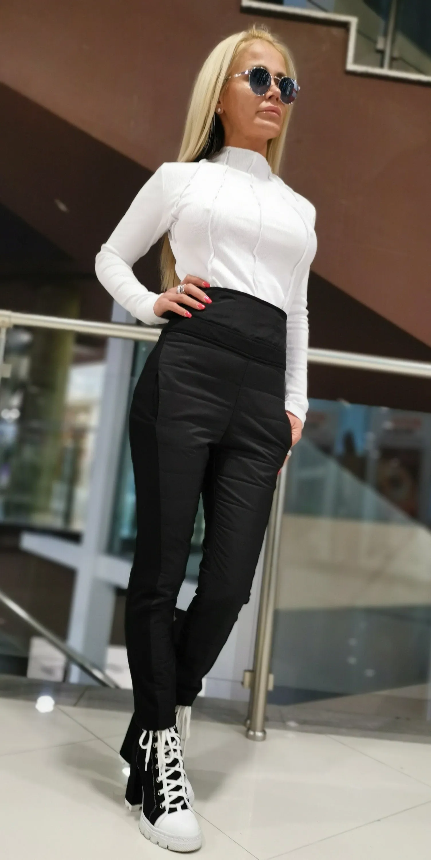 High Waist Trousers/Trapped Pants/Slim FittedPants/Trapped Pants/Extravagant Trousers/Avant-garde Pants/Designer Pants