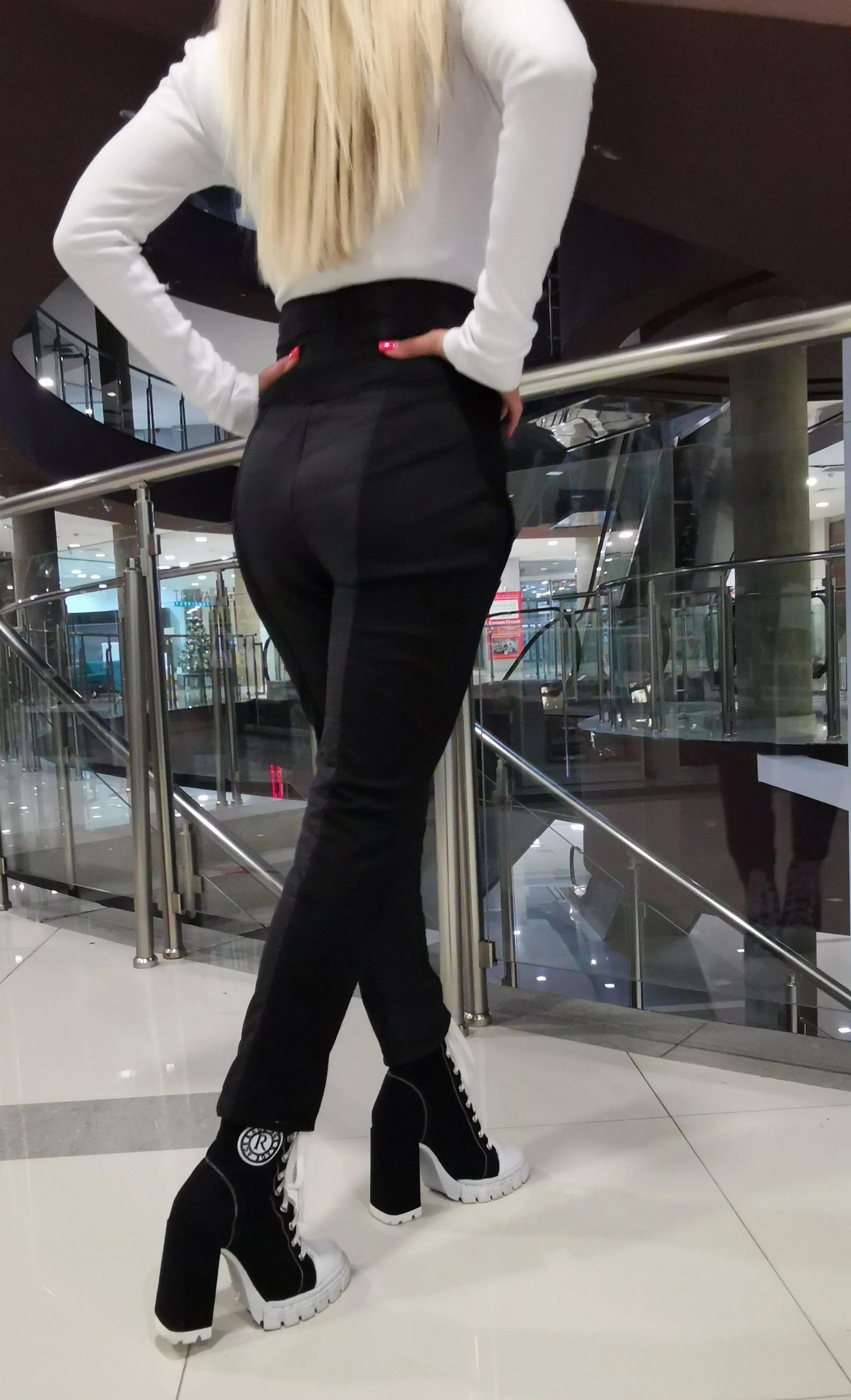 High Waist Trousers/Trapped Pants/Slim FittedPants/Trapped Pants/Extravagant Trousers/Avant-garde Pants/Designer Pants
