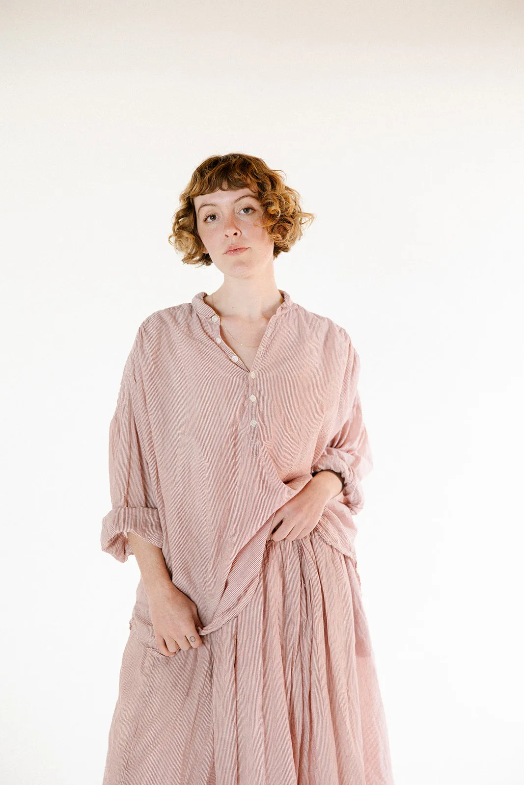 Hill Blouse - Candy Stripe Cotton Voile