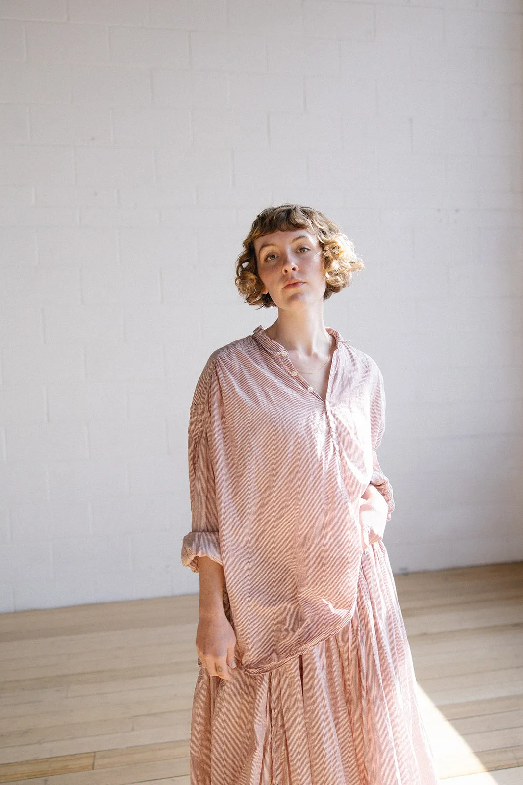 Hill Blouse - Candy Stripe Cotton Voile