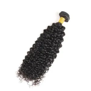 Hot selling Virgin Curly Unprocessed Hair Natural Black Color 100 Human Hair one Bundle 8 in to 30 In