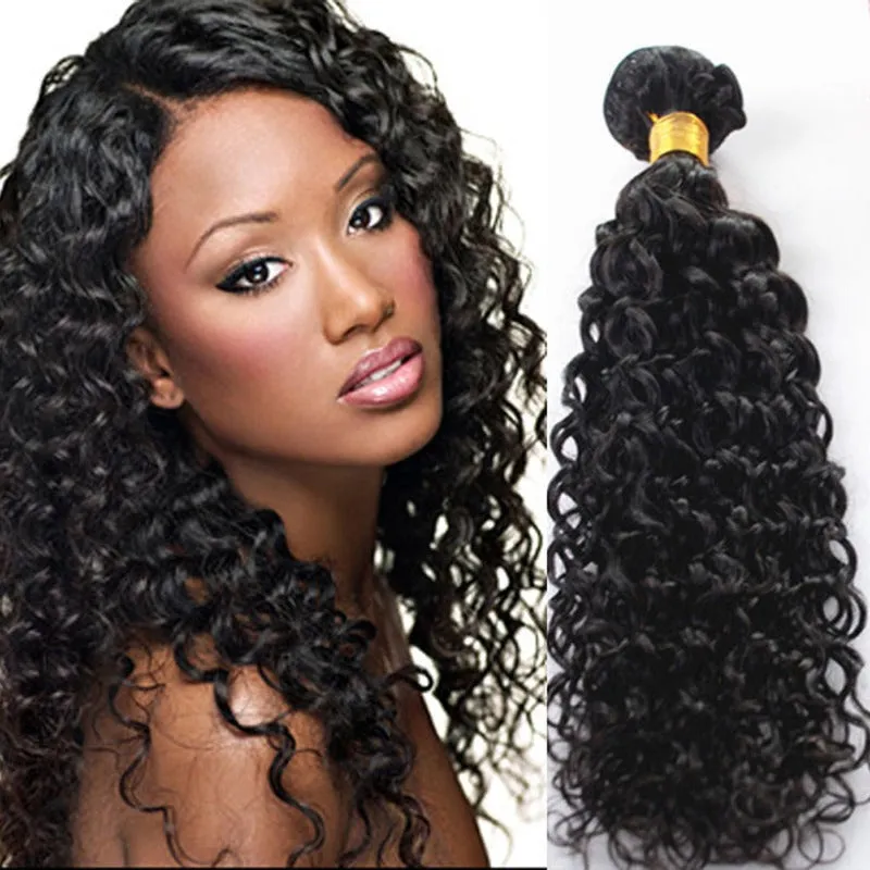 Hot selling Virgin Curly Unprocessed Hair Natural Black Color 100 Human Hair one Bundle 8 in to 30 In