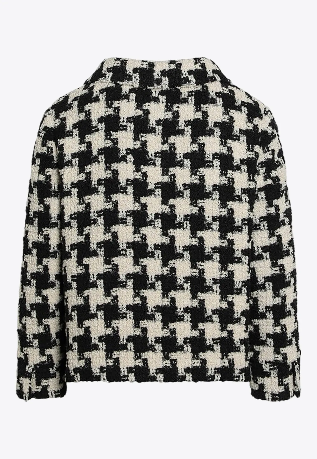 Houndstooth Cropped Blazer