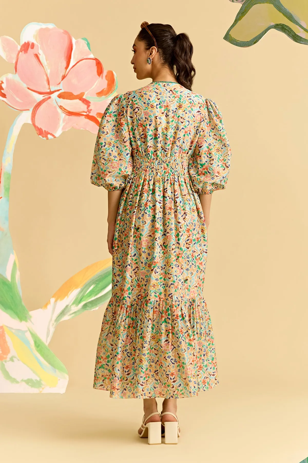 Ikkat Printed Dress