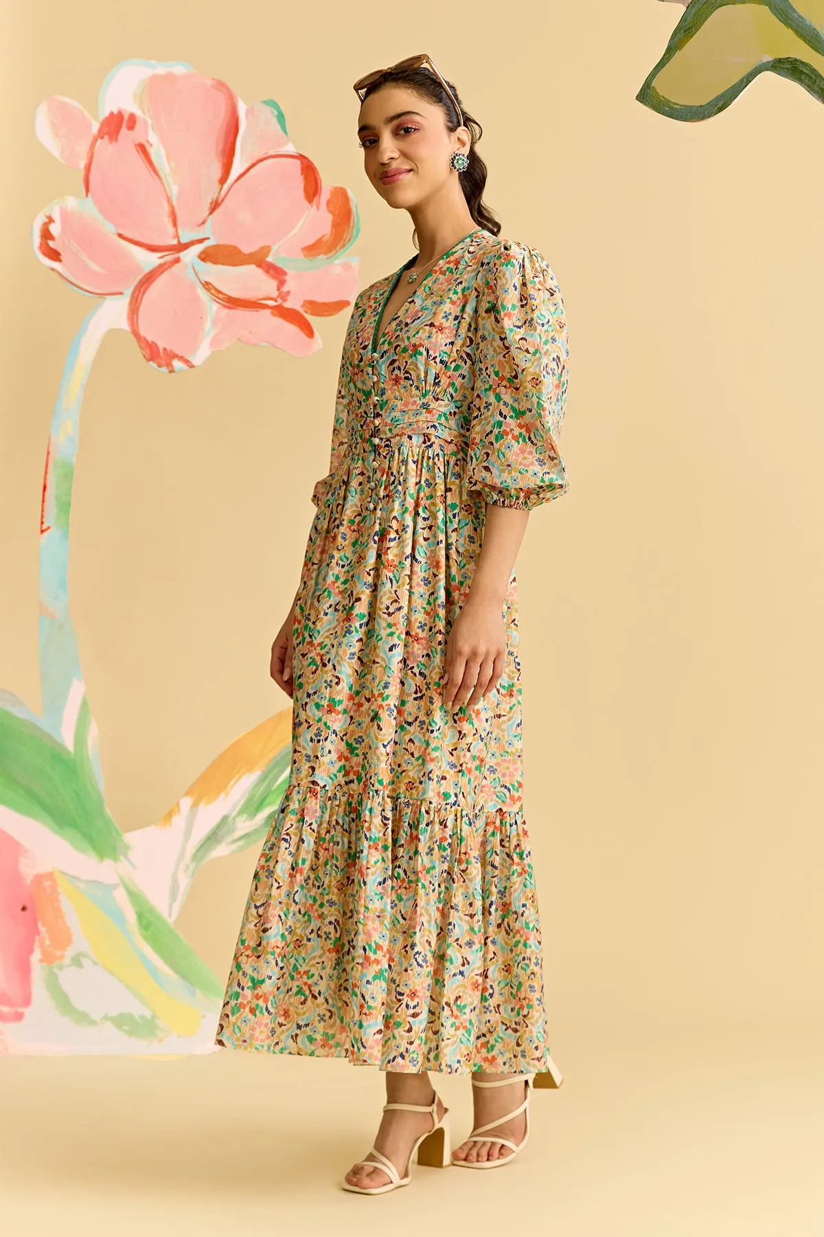 Ikkat Printed Dress