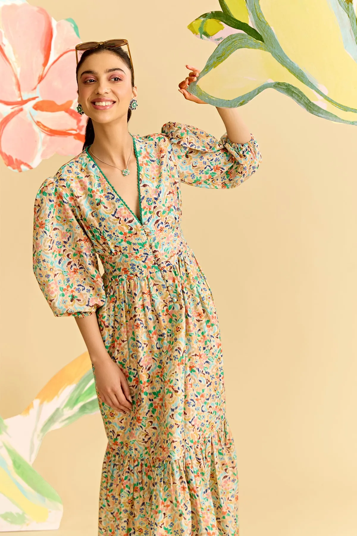 Ikkat Printed Dress