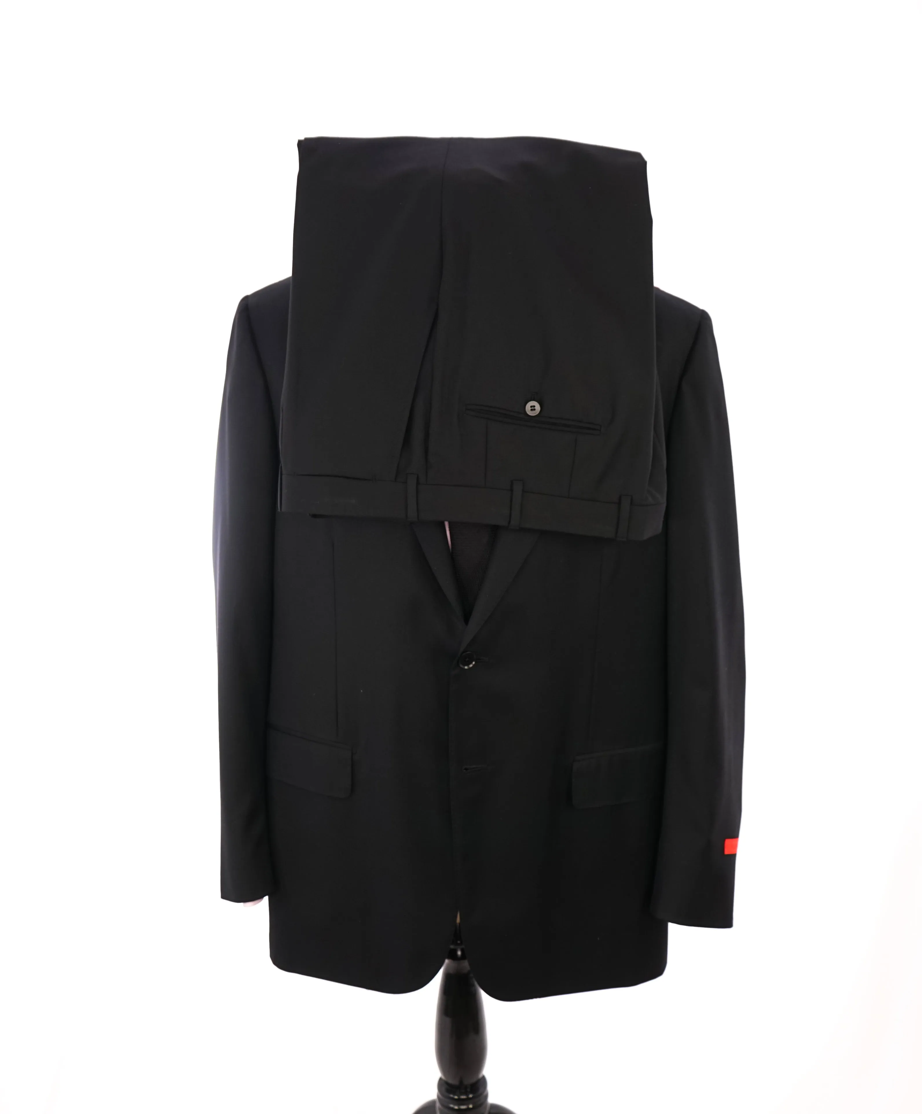ISAIA - Solid Black *Closet Staple* CORAL PIN 160's "AQUASPIDER" Suit  - 48L