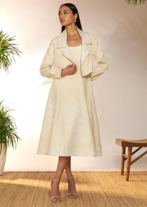 Ivory pomegranate embroidered jacket