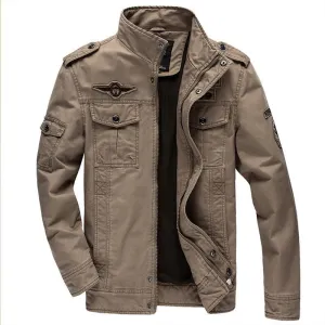 Jacket Brand Jacking man jackets Men coats Army Military High Stand collar Jacket M-6XL