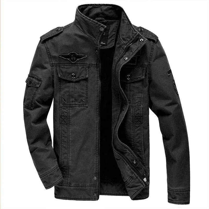 Jacket Brand Jacking man jackets Men coats Army Military High Stand collar Jacket M-6XL