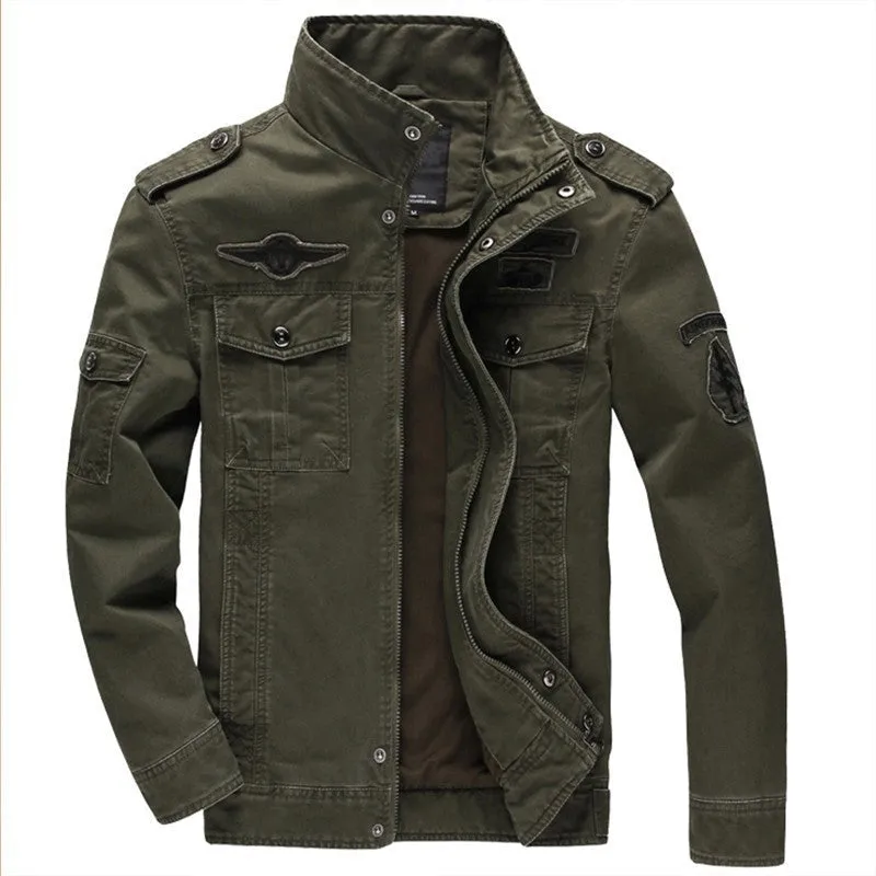 Jacket Brand Jacking man jackets Men coats Army Military High Stand collar Jacket M-6XL